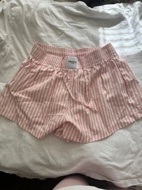 Princess Polly Pink & White Striped Lounge Shorts